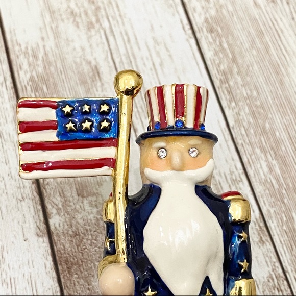 The Firecracker Uncle Sam Nutcracker Trinket - Picture 8 of 11